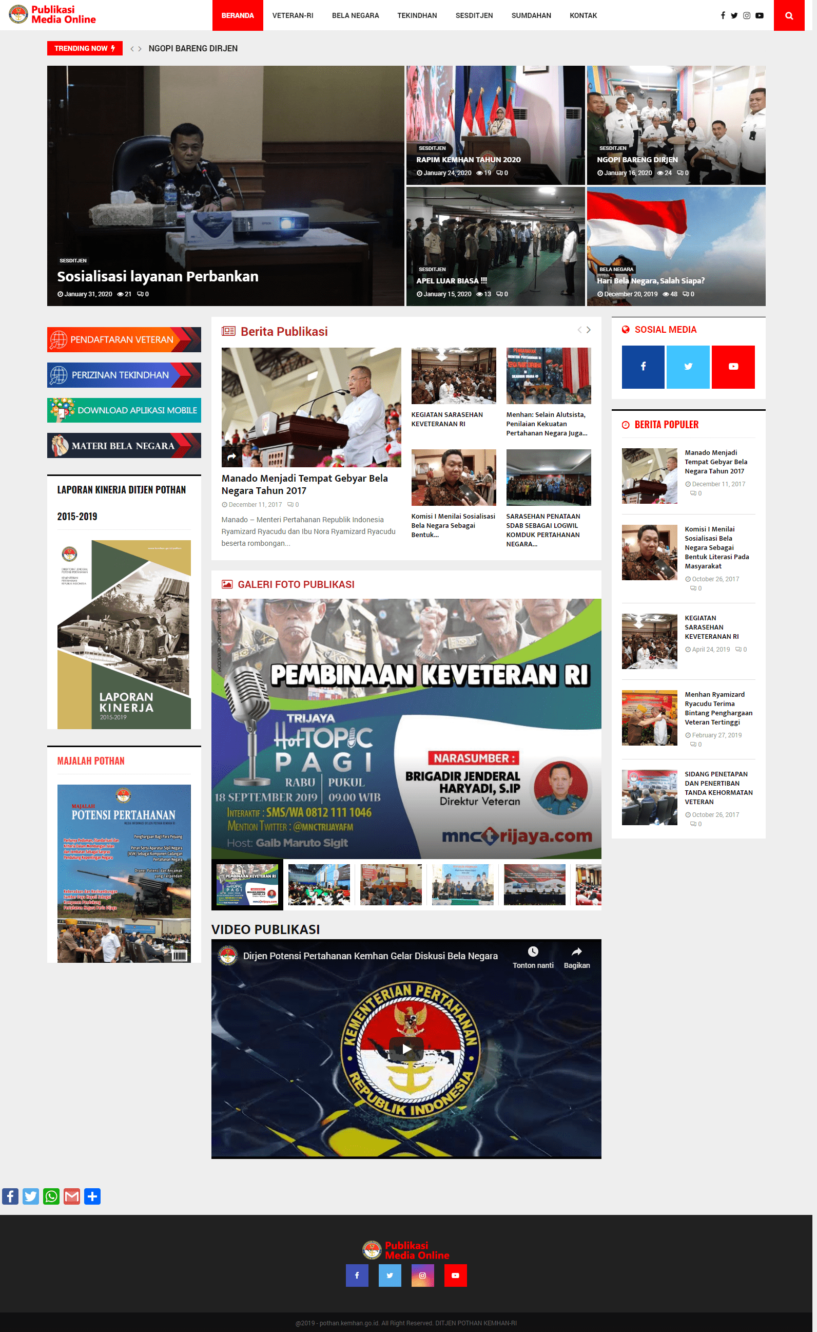 Website Publikasi Potensi Pertahanan